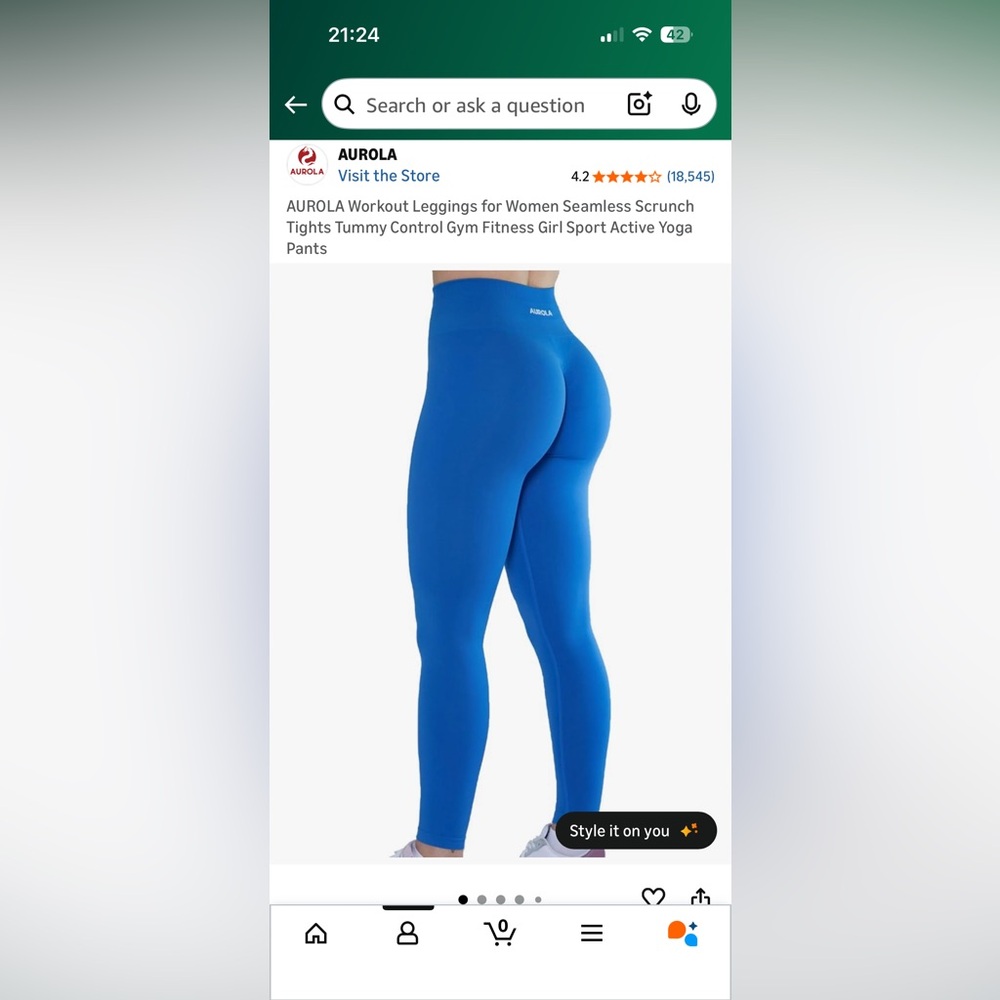 Women's Aurola Blue Leggings